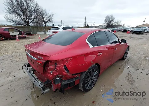 2018 Infiniti Q50 3.0T Red Sport 400 z USA, uszkodzony, nr VIN JN1FV7AR9JM480618